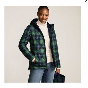 Plaid Green and Blue Women's Jacket